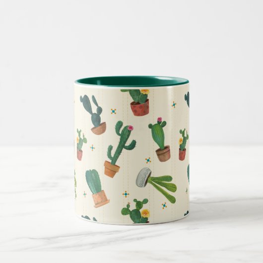 Cute Cactus Print Mok (Center)