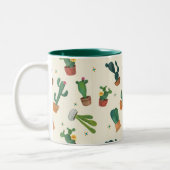 Cute Cactus Print Mok (Links)