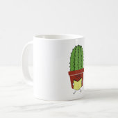 Cute Cactus Reading Books Funny Book Lover Reader Koffiemok (Voorkant links)
