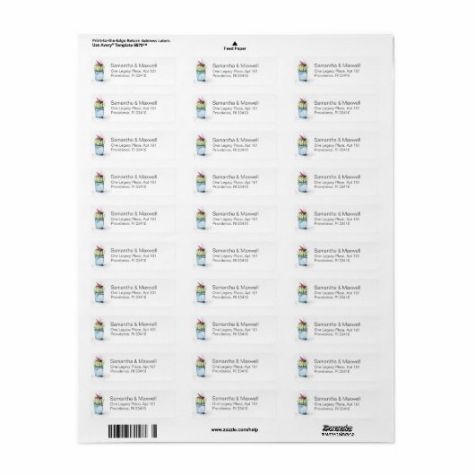 Cute Cactus Return Address Labels (Full Sheet)