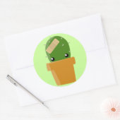 Cute Cactus Ronde Sticker (Envelop)
