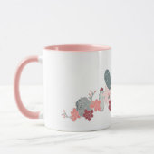 Cute Cactus roze Succultiverpatroon met naam Mok (Links)