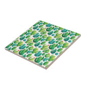 Cute Cactus Seamless Pattern Tegeltje (Zijkant)