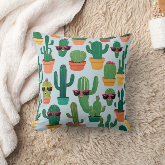 Cute Cactus Sierkussen (Deken)