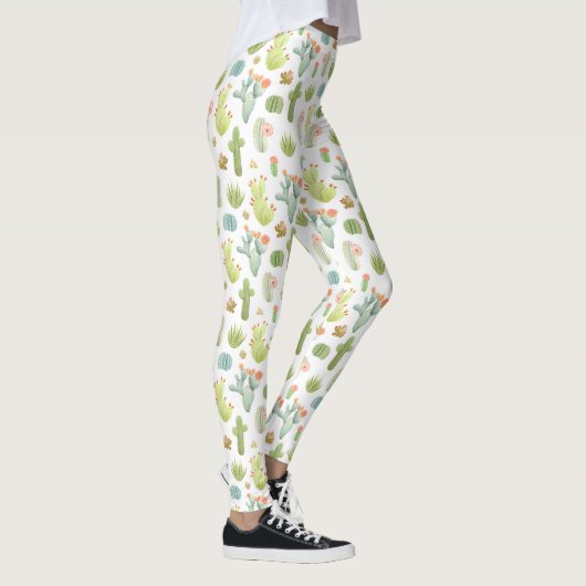 Cute Cactus Standing Pattern 2 Leggings (Rechts)