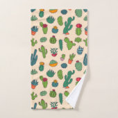 Cute Cactus Standing Pattern Bad Handdoek (Handdoek)