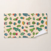 Cute Cactus Standing Pattern Bad Handdoek (Handdoek)