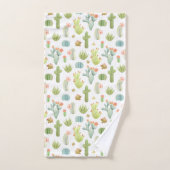 Cute Cactus Standing Pattern Bad Handdoek (Handdoek)