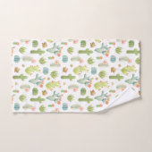 Cute Cactus Standing Pattern Bad Handdoek (Handdoek)