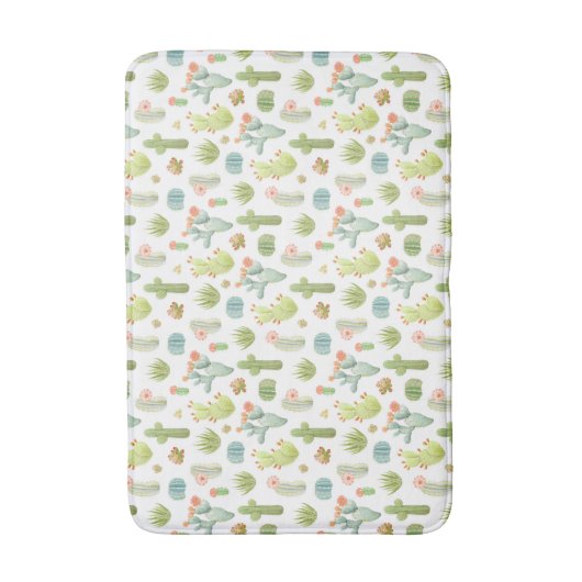 Cute Cactus Standing Pattern Badmat (Voorkant Verticaal)