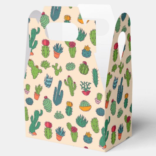 Cute Cactus Standing Pattern Bedankdoosjes (Geopend)