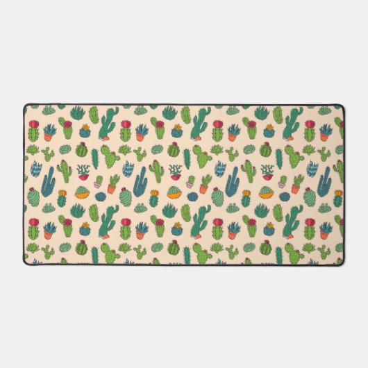 Cute Cactus Standing Pattern Bureaumat (Voorkant)