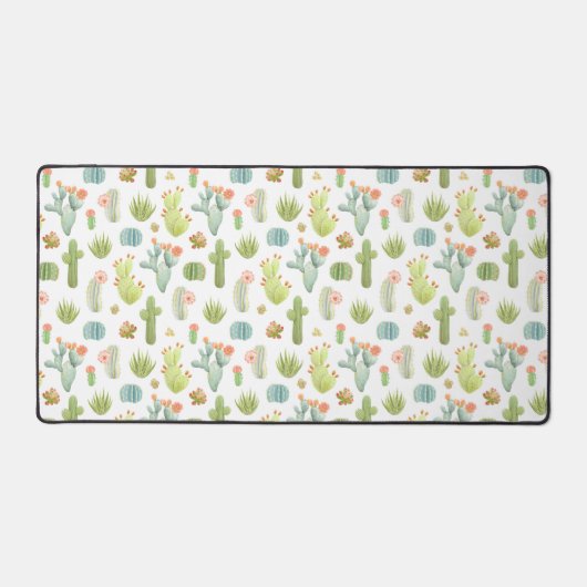 Cute Cactus Standing Pattern Bureaumat (Voorkant)