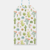 Cute Cactus Standing Pattern Cadeaulabel (Achterkant)