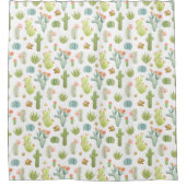 Cute Cactus Standing Pattern Douchegordijn (Voorkant)