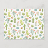 Cute Cactus Standing Pattern Feestdagenkaart (Voorkant)