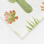 Cute Cactus Standing Pattern Fleece Deken (Hoek)