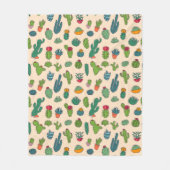 Cute Cactus Standing Pattern Fleece Deken (Voorkant)