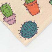 Cute Cactus Standing Pattern Fleece Deken (Hoek)