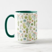 Cute Cactus Standing Pattern Mok (Links)