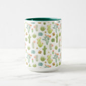 Cute Cactus Standing Pattern Mok (Midden)