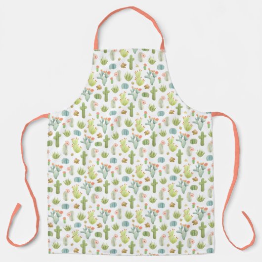 Cute Cactus Standing Pattern Schort (Voorkant)