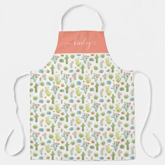 Cute Cactus Standing Pattern Schort (Voorkant)