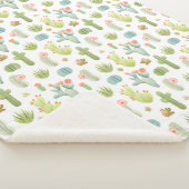 Cute Cactus Standing Pattern Sherpa Deken (3/4)