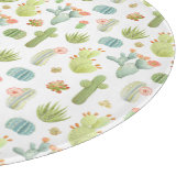 Cute Cactus Standing Pattern Snijplank (Hoek)