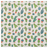 Cute Cactus Standing Pattern Stof (Swatch)