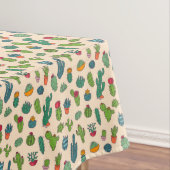 Cute Cactus Standing Pattern Tafelkleed (Voorbeeld)