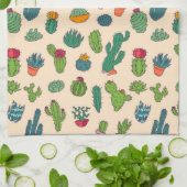 Cute Cactus Standing Pattern Theedoek (Gevouwen)