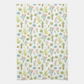 Cute Cactus Standing Pattern Theedoek (Verticaal)