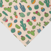 Cute Cactus Standing Pattern Tissuepapier (Detail)