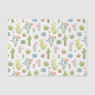 Cute Cactus Standing Pattern Tissuepapier