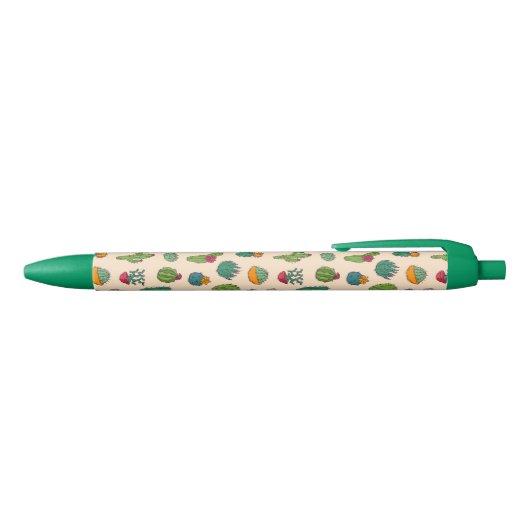 Cute Cactus Standing Pattern Zwarte Inkt Pen (Bovenkant)