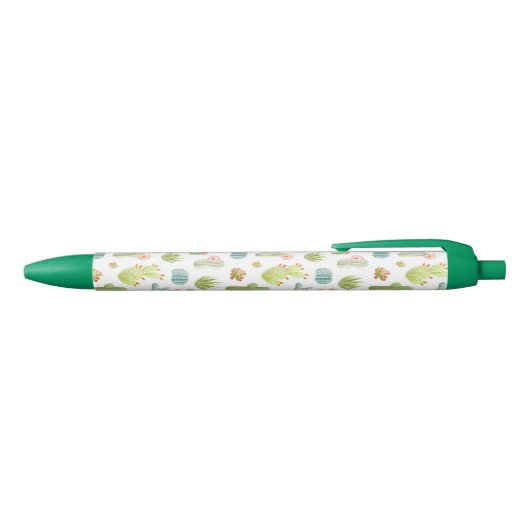 Cute Cactus Standing Pattern Zwarte Inkt Pen (Bovenkant)