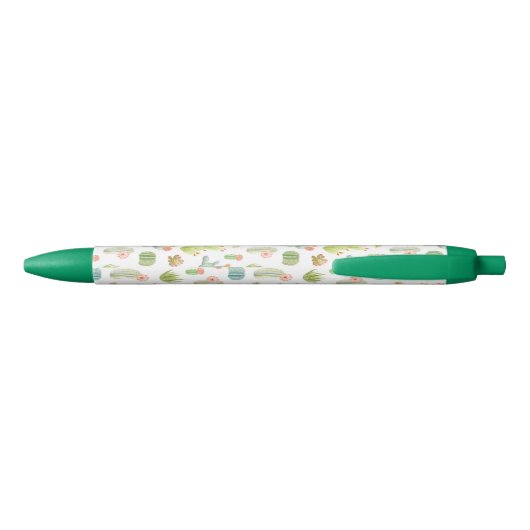 Cute Cactus Standing Pattern Zwarte Inkt Pen (Achterkant)