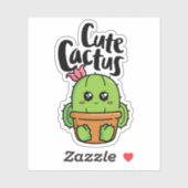 Cute cactus sticker (Vel)