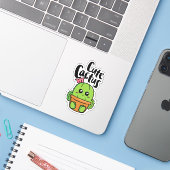 Cute cactus sticker (Laptop met iPhone)