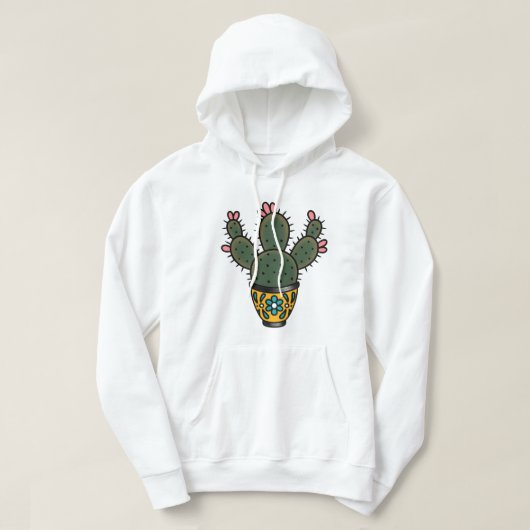 Cute cactus Sticker Hoodie (Design voorkant)