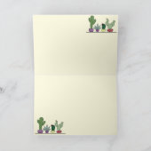 Cute Cactus Succulent Potent Planten Happy Birthda Kaart (Binnen)