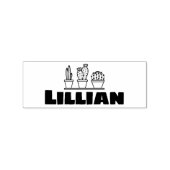 Cute Cactus Succulents Graphic Custom Name Text Rubberstempel (Afrduk)