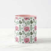 Cute Cactus Succulents Monogram Mok (Midden)
