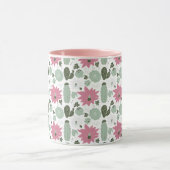 Cute Cactus Succulents Pattern Mok (Midden)