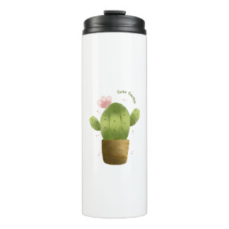 Cute Cactus Travel Tumbler – Kawaii Succulent Cup Thermosbeker