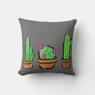 Cute Cactus Trio Illustration Kussen