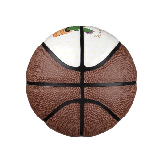 Cute cactus trio singing cartoon illustratie basketbal (Rechts)