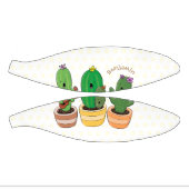 Cute cactus trio singing cartoon illustratie basketbal (Panelen)