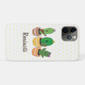 Cute cactus trio singing cartoon illustratie Case-Mate iPhone case (Achterkant (horizontaal))